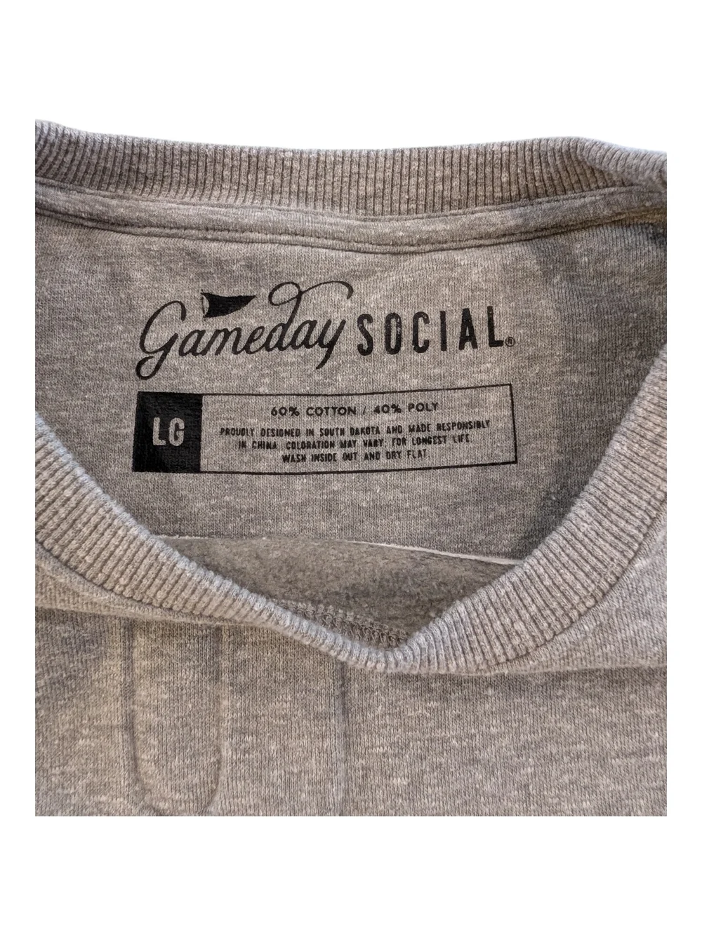 Gray Crewneck Sweatshirt with Red Interlocking 'UofU' Logo